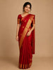 Red Floral Woven Pure Kanchipuram Silk Saree