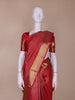 Red Floral Woven Pure Kanchipuram Silk Saree - Diadem