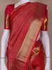 Red Floral Woven Pure Kanchipuram Silk Saree - Diadem