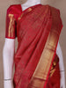 Red Floral Woven Pure Kanchipuram Silk Saree - Diadem
