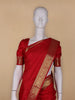 Red Floral Woven Pure Kanchipuram Silk Saree - Diadem