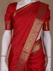 Red Floral Woven Pure Kanchipuram Silk Saree - Diadem