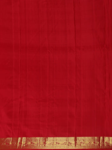 Red Floral Woven Pure Kanchipuram Silk Saree - Diadem