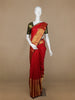 Red Floral Woven Pure Kanchipuram Silk Saree - Diadem