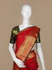Red Floral Woven Pure Kanchipuram Silk Saree - Diadem