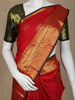 Red Floral Woven Pure Kanchipuram Silk Saree - Diadem