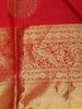 Red Floral Woven Pure Kanchipuram Silk Saree - Diadem