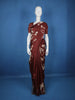 Red Floral Designed Semi Tussar Saree - Diadem
