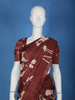 Red Floral Designed Semi Tussar Saree - Diadem