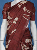 Red Floral Designed Semi Tussar Saree - Diadem