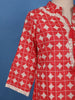 Red Geometric Printed Cotton Salwar Suit - Diadem