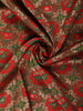 Red & Green Floral Design Banarasi Silk Saree