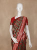 Red & Green Floral Design Banarasi Silk Saree