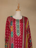Red Mirror Designed Crepe Salwar Suit - Diadem