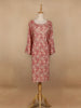 Red Paisley Printed Cotton Kurti - Diadem