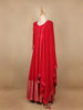 Red Panel Designed Anarkali Georgette Gown - Diadem
