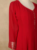Red Panel Designed Anarkali Georgette Gown - Diadem