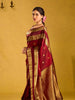 Red Peacock woven Pure Kanchipuram Silk Saree