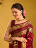 Red Peacock woven Pure Kanchipuram Silk Saree