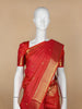 Red Peacock and Vaira oosi Woven Pure Kanchipuram Silk Saree