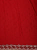 Red Satin Fancy Saree with Designed Border - Diadem
