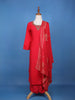 Red Sequins Designed Georgette Salwar Suit - Diadem