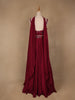 Red Sequins Embroidered Satin Lehenga - Diadem