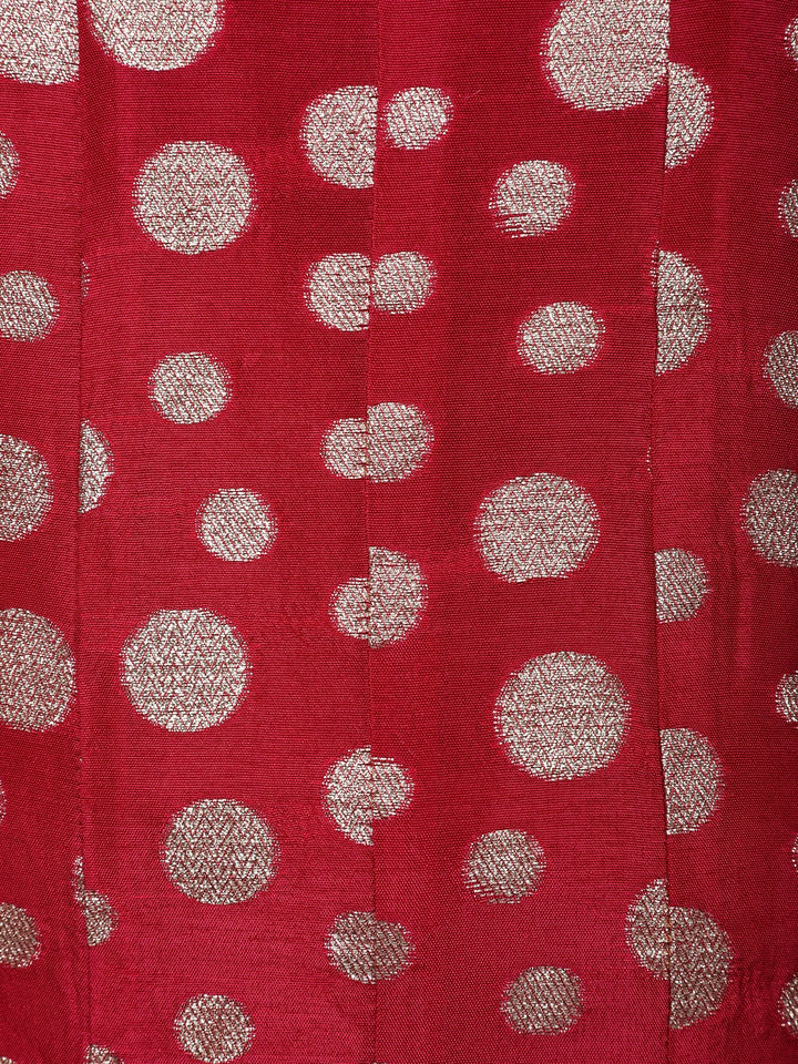 Red Sequins Embroidery Printed Georgette Salwar Suit - Diadem