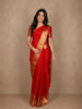 Red Small Butta Woven Kanchipuram Silk Saree With Zari Border