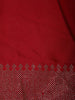 Red Solid Satin Fancy Saree with Designed Border