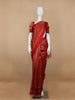 Red Stripes Designed Organza Designer Saree