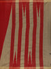 Red and Golden Beige Geometric Pattern Woven Tussar Silk Saree - Diadem
