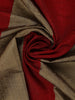Red and Golden Beige Geometric Pattern Woven Tussar Silk Saree - Diadem