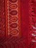 Red and Orange Geometric Printed Design Chiffon Saree with Stone Embellished Border