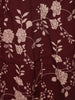 Reddish-Brown Floral Printed Cotton Salwar Suit with Dupatta