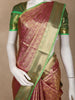 Reddish Maroon Geometric Design Semi Tissue Silk Saree