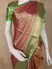 Reddish Maroon Geometric Design Semi Tissue Silk Saree