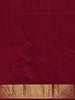 Reddish Orange Butta Woven Pure Kanchipuram Silk Saree