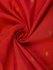 Reddish Orange Butta Woven Pure Kanchipuram Silk Saree