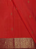Reddish Orange Butta Woven Pure Kanchipuram Silk Saree
