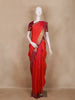 Reddish Orange Butta Woven Pure Kanchipuram Silk Saree