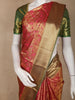 Reddish Pink Floral Butta Design Semi Tissue Silk Saree