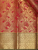 Reddish Pink Floral Butta Design Semi Tissue Silk Saree