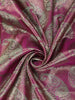 Regal Magenta Paisley and Floral Zari Woven Design Pure Kanchipuram Silk Bridal Saree with Contrast Mint Green Zari Border