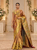 Regal Maroon Gold Floral Vine Zari Woven Design Pure Kanchipuram Silk Saree with Contrast Birds Motif Zari Border