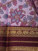 Regal Pink Floral Printed Semi Tussar Silk Saree - Diadem