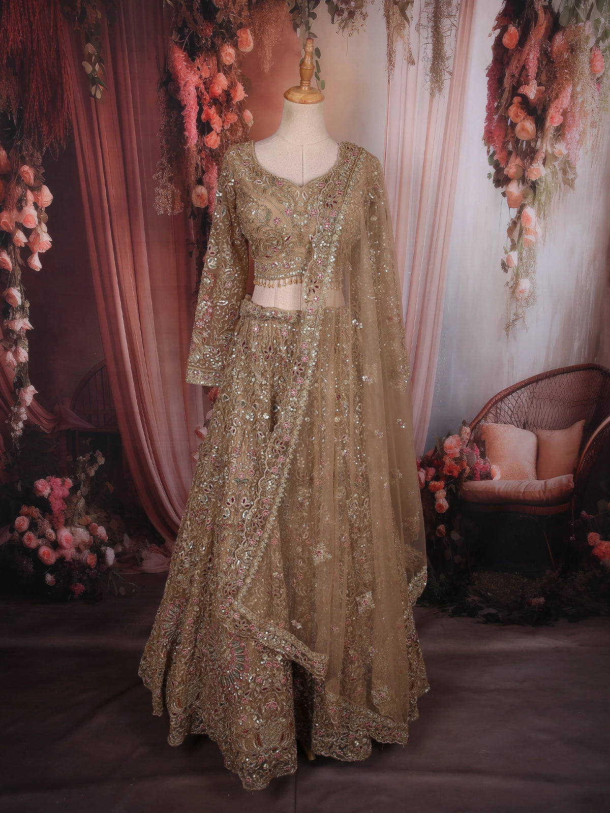 Gold Lehenga | Diadem Gold Lehenga | Diadem