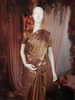 Rich Antique Gold Floral Zari Woven Design Tissue Silk Saree with Zari Border