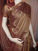Rich Antique Gold Floral Zari Woven Design Tissue Silk Saree with Zari Border