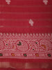 Rich Brick Red Traditional Butta Motif Design Mixed Cotton Saree